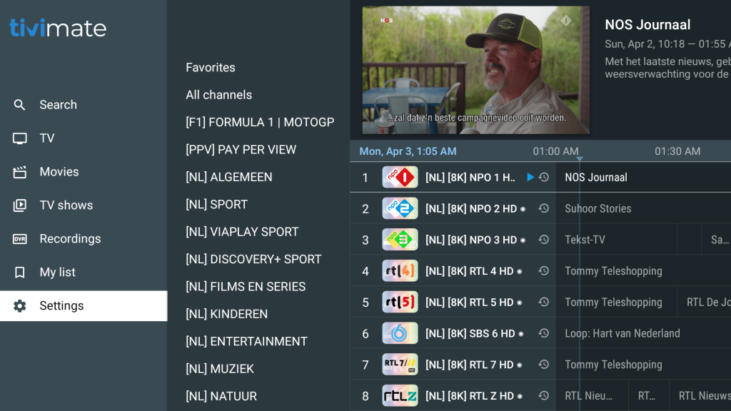 Add Playlist in TiviMate